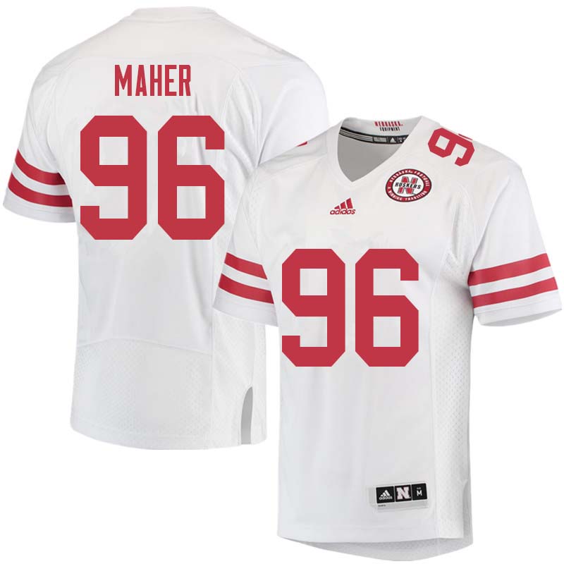 Men #96 Brett Maher Nebraska Cornhuskers College Football Jerseys Sale-White